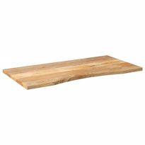 Pöytälevy kaarella 110x60x2,5 cm täysi karkea mangopuu (70202)