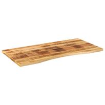 Pöytälevy kaarella 120x50x2,5 cm täysi karkea mangopuu (70181)