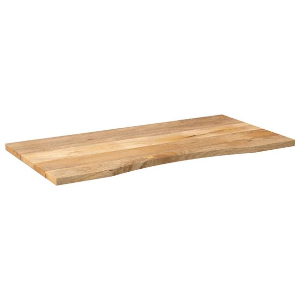 Pöytälevy kaarella 120x50x2,5 cm täysi karkea mangopuu (70196)