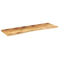 Pöytälevy kaarella 160x50x2,5 cm ovaali täysi karkea mangopuu (70183)