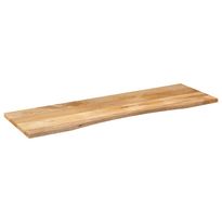 Pöytälevy kaarella 160x50x2,5 cm ovaali täysi karkea mangopuu (70198)