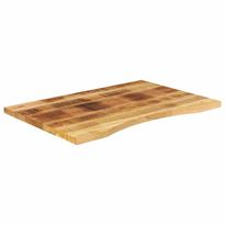 Pöytälevy kaarella 80x50x2,5 cm ovaali täysi karkea mangopuu (70177)