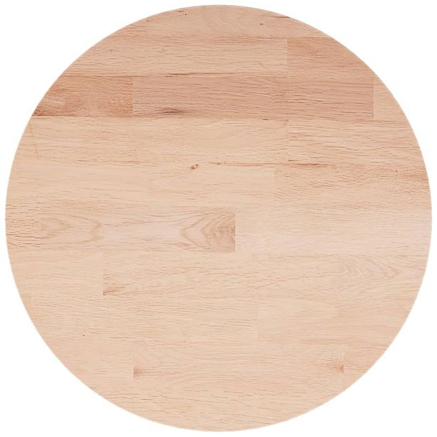 Pöytälevy Pyöreä Ø50x1,5 cm käsittelemätön täysi tammi (42895)