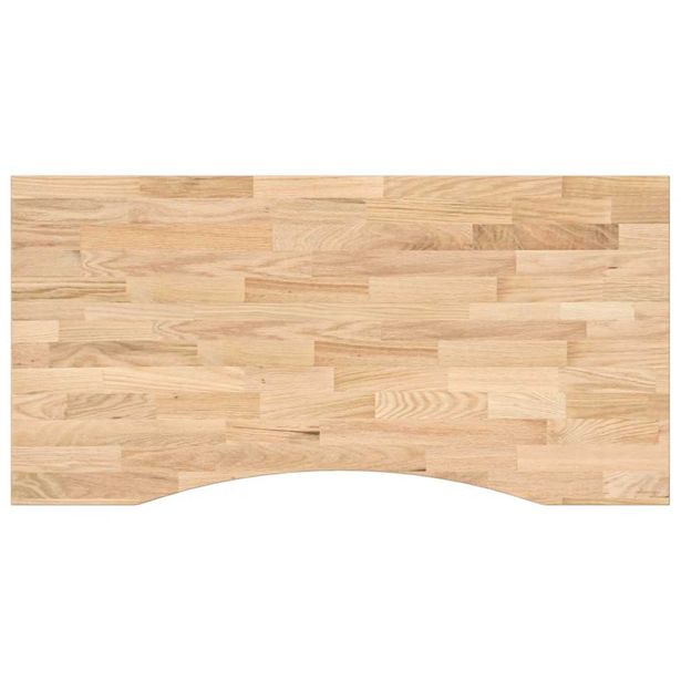 pöytätaso 100x50x2,5 cm Käsittelemätön tammi suorakulmainen (09008)