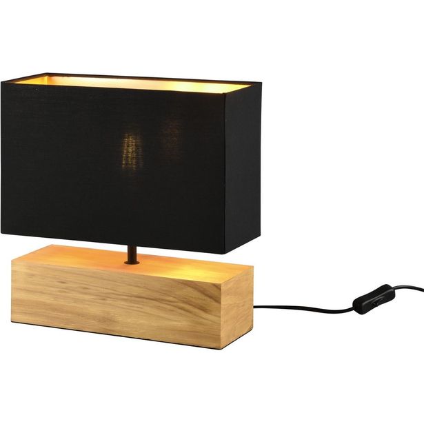 Pöytävalaisin Trio Woody 30cm E27 musta/puu