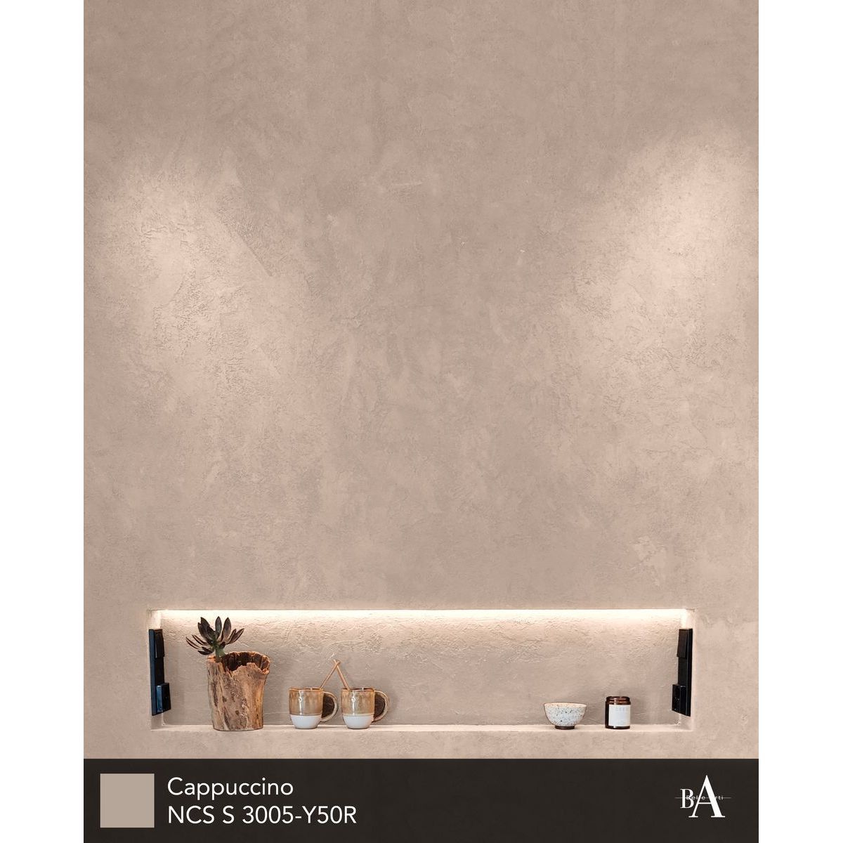 Kalkkipinnoite Belle Arti CeboArt Pozzolano, 15m², Cappuccino, tumma lämmin beige