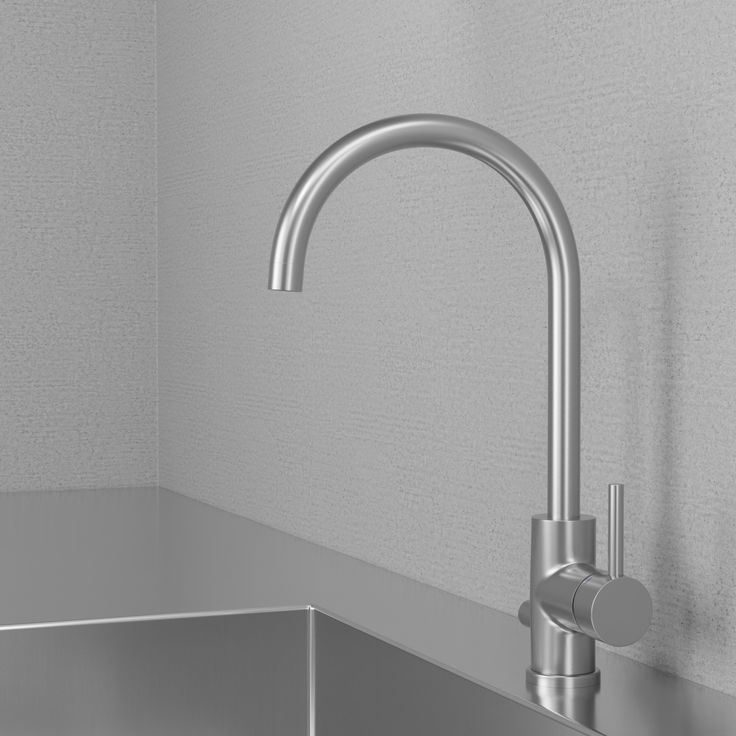 Keittiöhana Scandtap Steel Curve D, pesukoneventtiilillä, Verkkokaupan poistotuote
