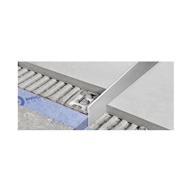 Linjakaivon kaatolista reunalle Progress Profiles Proshower, 2% kaato, 28/30x10x1000mm, oikea