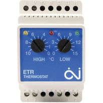 Kaksoistermostaatti Pistesarjat ETR/F-1447A DIN-kisko 16A