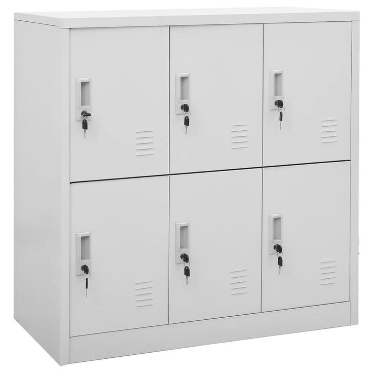 Pukukaapit 2 kpl vaaleanharmaa 90x45x92,5 cm teräs (95231)