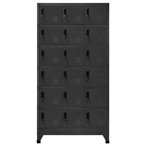 Pukukaappi antrasiitti 90x40x180 cm teräs (39831)