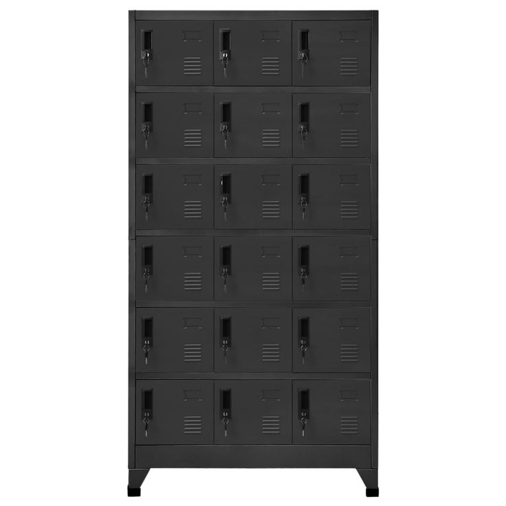 Pukukaappi antrasiitti 90x40x180 cm teräs (39831)