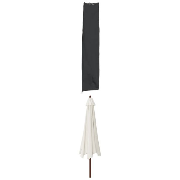 Puutarha-aurinkovarjon suoja musta 136x25/23,5 cm 420D Oxford (59685)