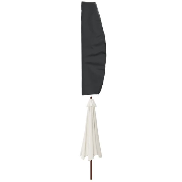 Puutarha-aurinkovarjon suoja musta 265x50/70/40 cm 420D Oxford (59687)