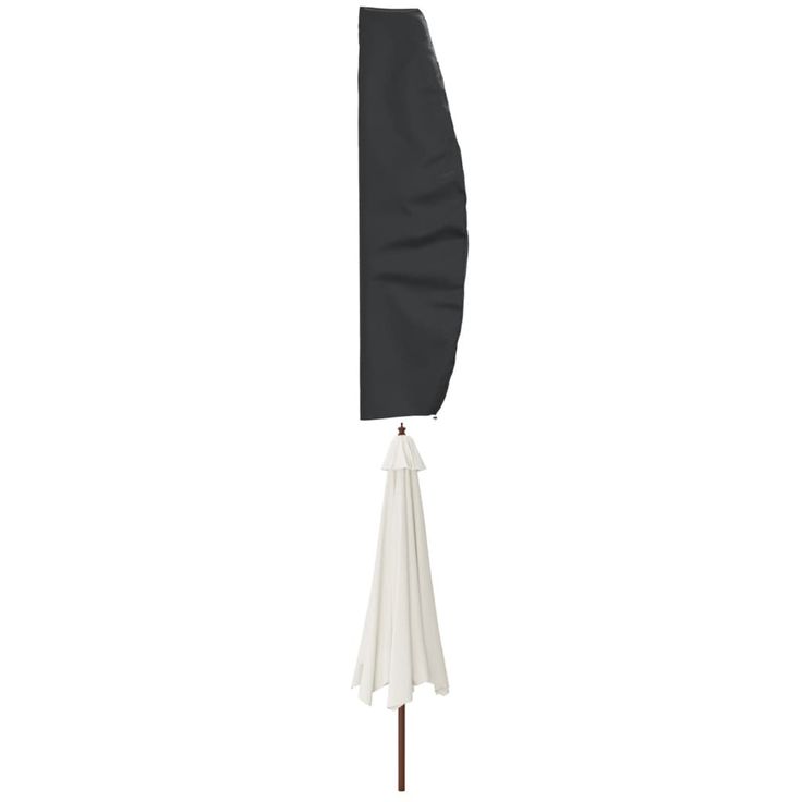 Puutarha-aurinkovarjon suoja musta 265x50/70/40 cm 420D Oxford (59687)