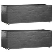 Puutarhakalustesuojat 2 kpl 8 purjerengasta 192x82x65 cm
