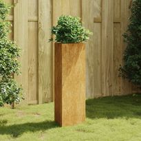 Puutarhakukkalaatikko 30x26x75 cm corten-teräs