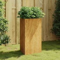 Puutarhakukkalaatikko 50x43x75 cm corten-teräs