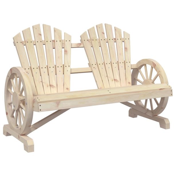 Puutarhan Adirondack-tuoli 2-istuttava täysi kuusi (65095)