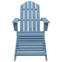 Puutarhan Adirondack-tuoli rahilla täysi kuusi sininen (15865)