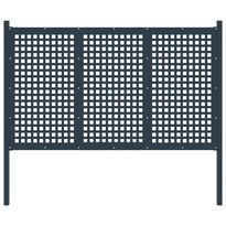 Puutarhan aitapaneeli 177x125-250cm, teräs, antrasiitti, eri kokoja