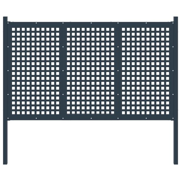 Puutarhan aitaportti teräs 177x125 m antrasiitti