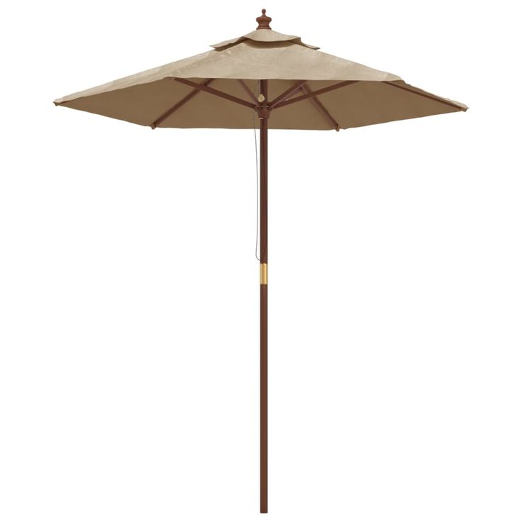 Puutarhan aurinkovarjo puutolppa taupe 196x231 cm (63162)