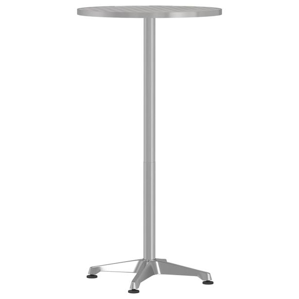 Puutarhan bistropöytä korkeussäädettävä Ø59,5x70/109,5 cm alumiini (07197)