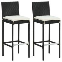 Puutarhan bistrosarja 3-osainen tyynyillä polyrottinki musta (95449)