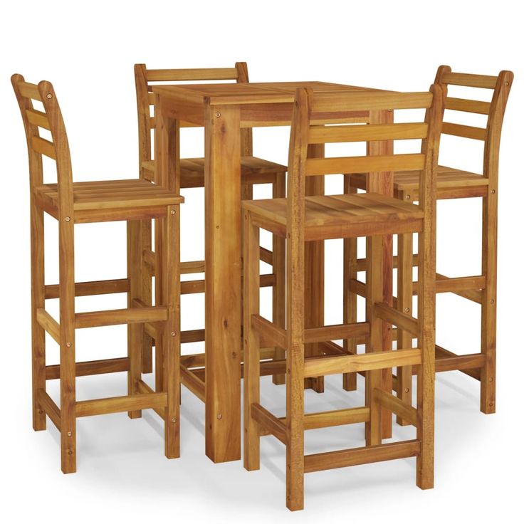 Puutarhan bistrosarja 5-osainen täysi akasiapuu (54391)