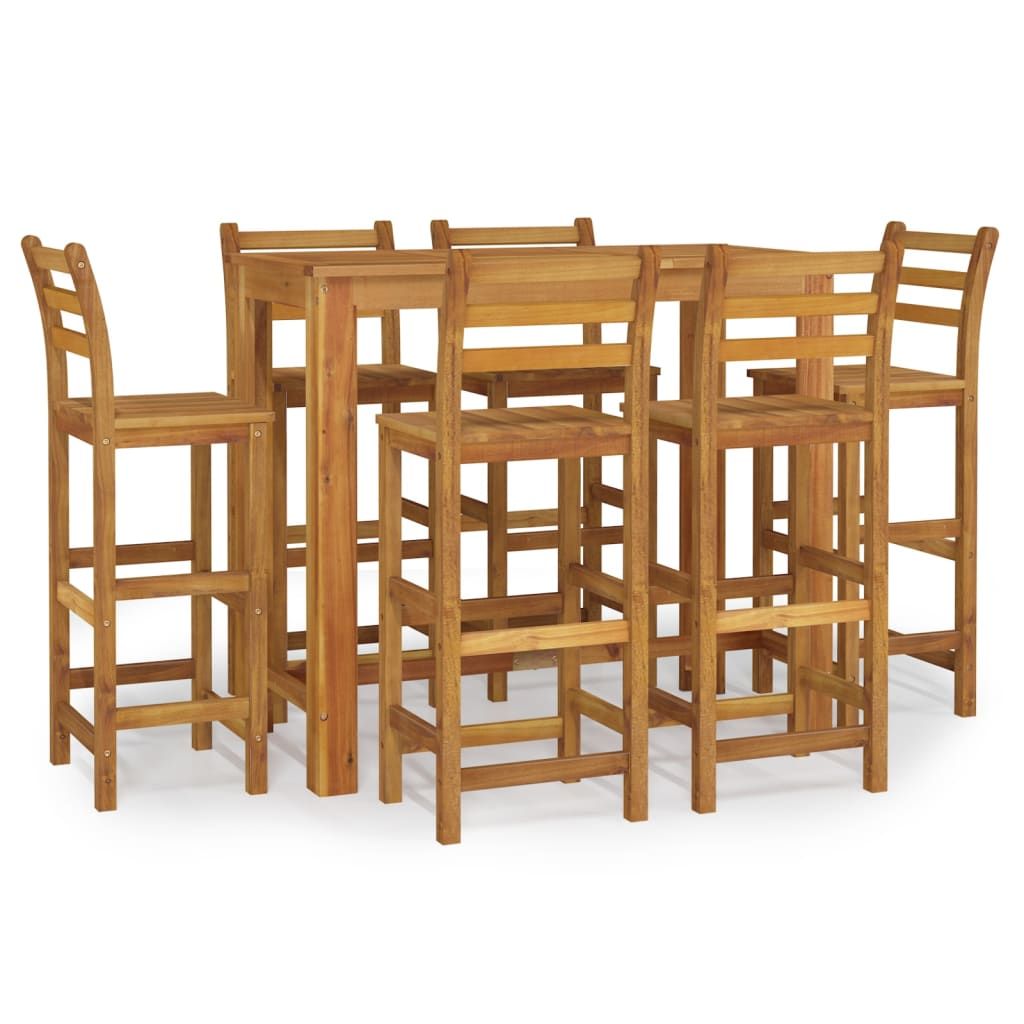 Puutarhan bistrosarja 7-osainen täysi akasiapuu (54397)