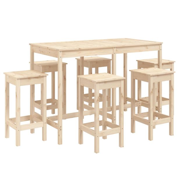 Puutarhan bistrosarja 7-osainen täysi mänty (54755)