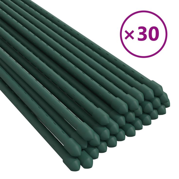 Puutarhan kasvituet 30 kpl vihreä 60 cm teräs (19367)