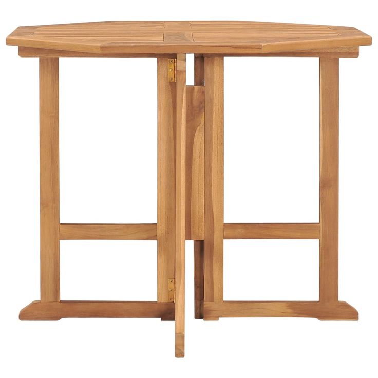 puutarhan ruokapöytä Kokoontaitettava 90x90x75cm täysi tiikki (15447)