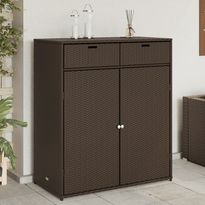 Puutarhan säilytyskaappi ruskea 105x55x113 cm polyrottinki