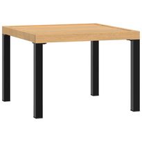 Puutarhan sohvapöytä musta 55x55x39,5 cm jauhemaalattu teräs (08568)