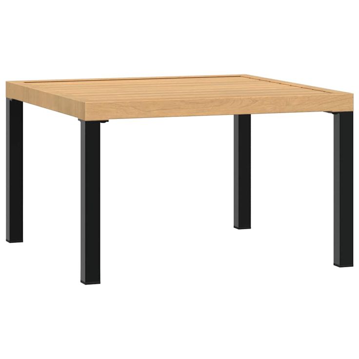 Puutarhan sohvapöytä musta 65x65x40 cm alumiini (08573)