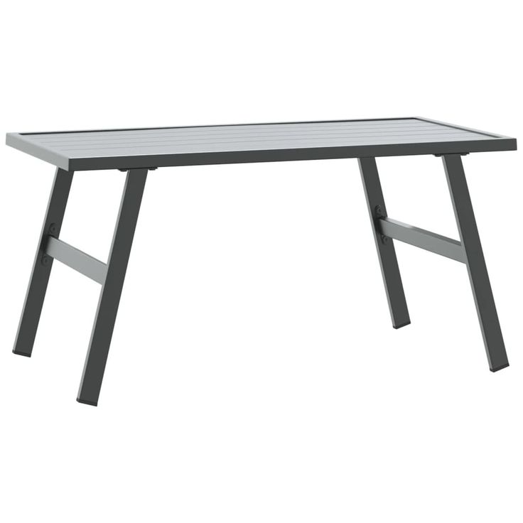 Puutarhan sohvapöytä musta 90x45x35 cm jauhemaalattu teräs (08106)