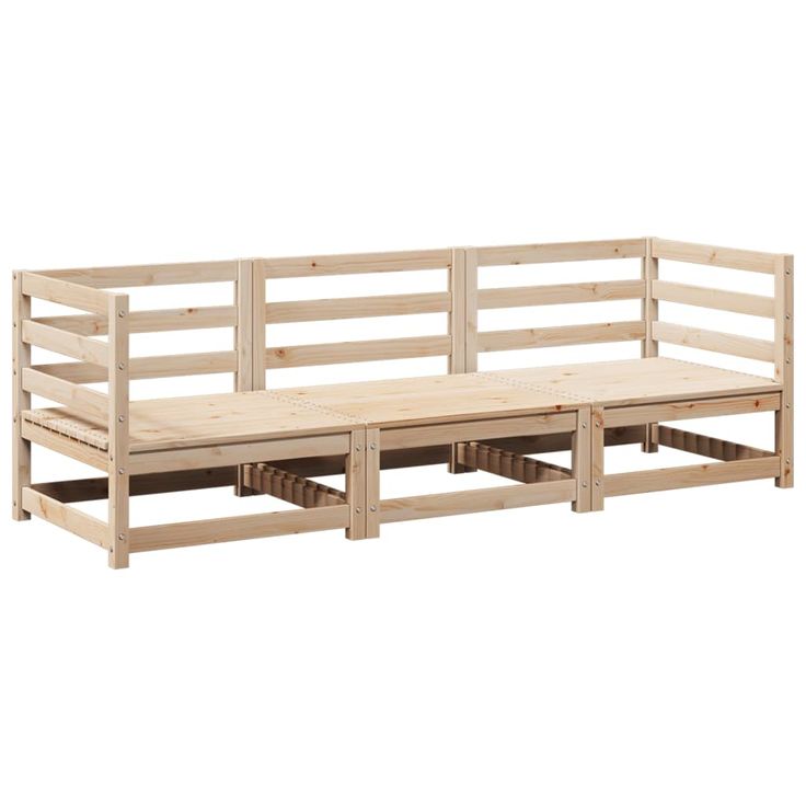 Puutarhan sohvasarja 3-osainen täysi mänty (99264)