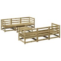 Puutarhan sohvasarja 7-osainen kyllästetty mänty (99300)