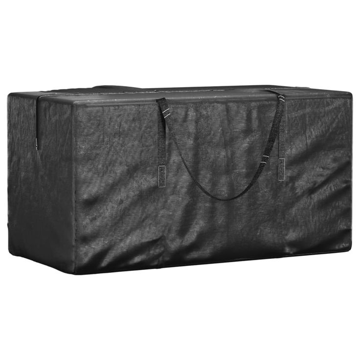 Puutarhan tyynyjen säilytyskassit 2 kpl musta 150x75x75 cm polyeteeni (55397)