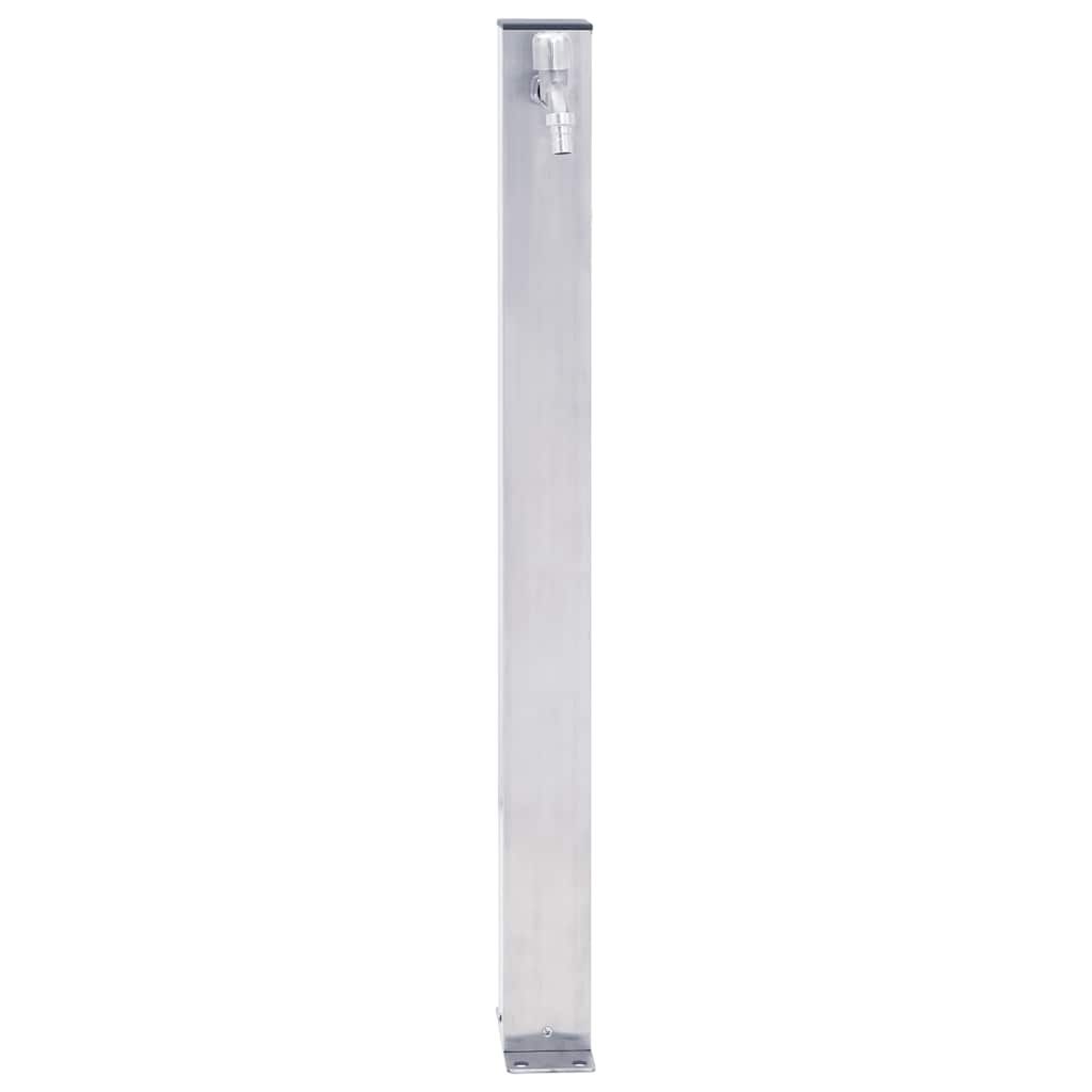 Puutarhan vesipylväs 100 cm ruostumaton teräs neliskulmainen (64499)