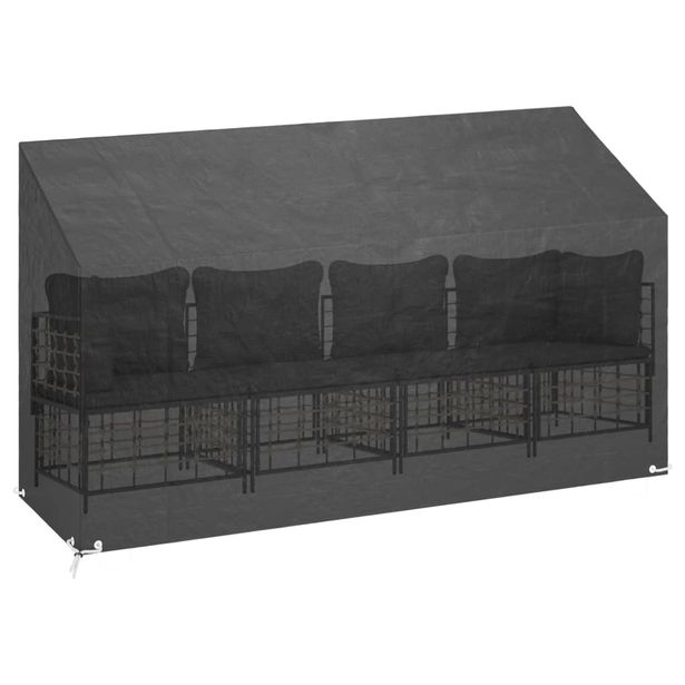 Puutarhapenkkisuoja 12 purjerengasta 210x70x70/88 cm polyeteeni (19341)