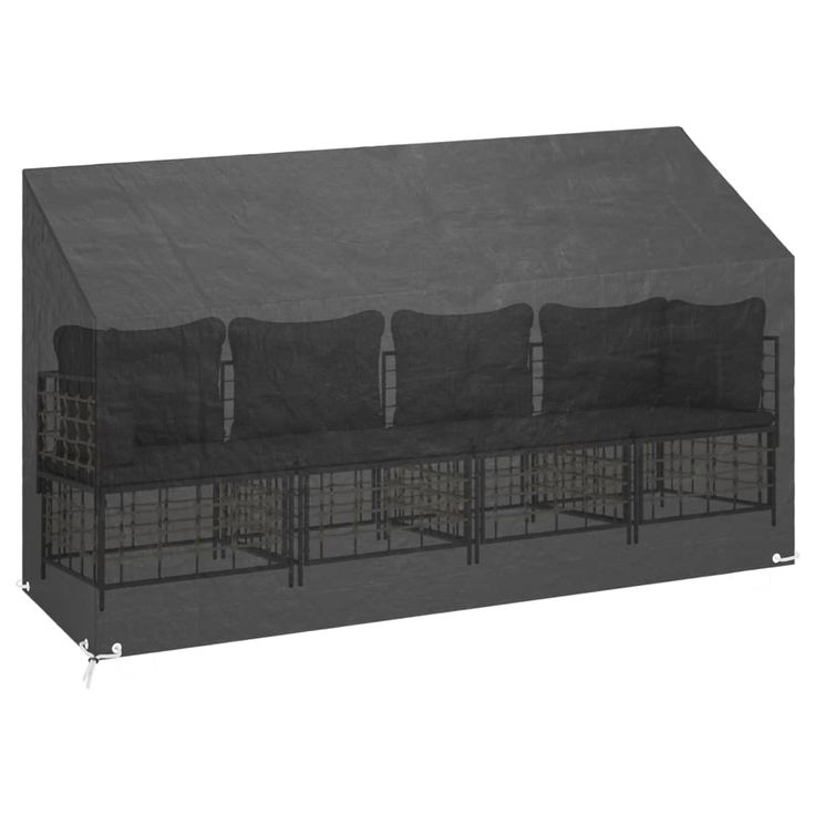 Puutarhapenkkisuoja 12 purjerengasta 210x70x70/88 cm polyeteeni (19341)