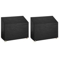 Puutarhapenkkisuojat 2 kpl 8 purjerengasta 160x70x70/88 cm PE