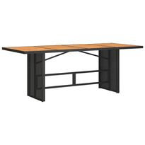 Puutarhapöytä polyrottinki, 190x80x75 cm, eri pöytälevymateriaalit ja värit (33233)