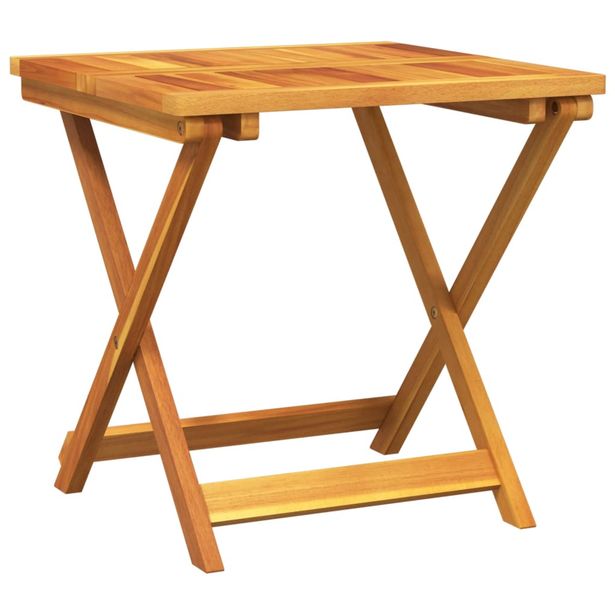 puutarhapöytä Kokoontaittuva 50x50x50 cm täysi akasiapuu (64893)