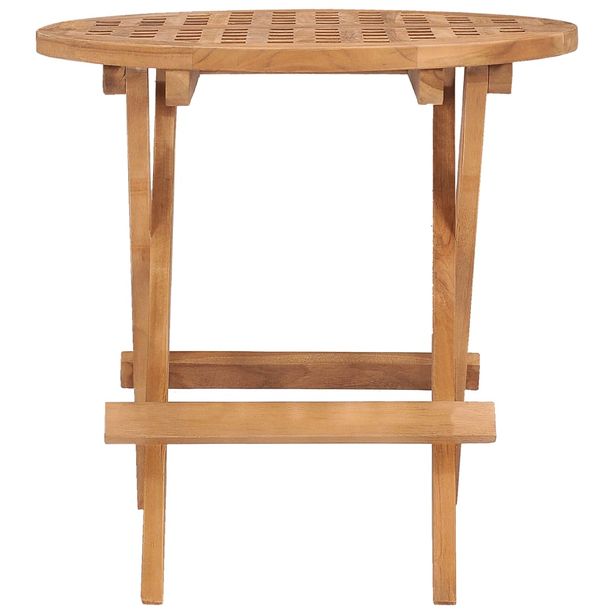 puutarhapöytä Kokoontaittuva 50x50x50 cm täysi tiikki (15452)