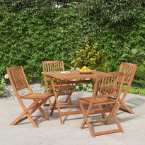 Puutarharuokailuryhmä ø90cm, akaasia, 5-osainen