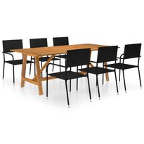 Puutarharuokailuryhmä, akaasiapuu, 7-osainen, eri värejä